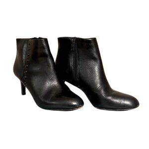Coach Hickory Black Leather Ankle Boot